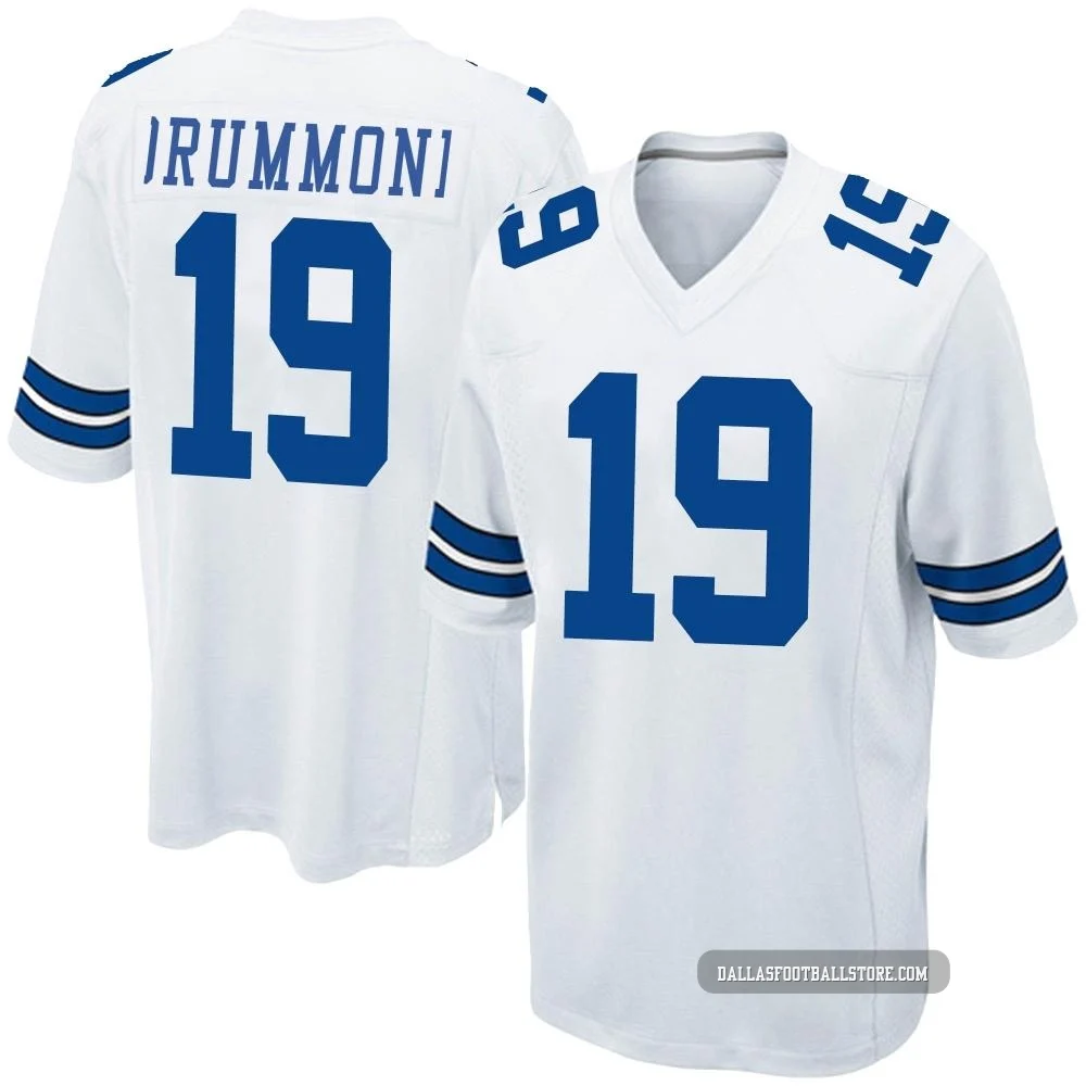 Dontario Drummond Dallas Cowboys ＃19 Game Youth White Jersey