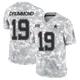Dontario Drummond Dallas Cowboys ＃19 Limited Men's Arctic Camo 2024 Salute to Service Jersey