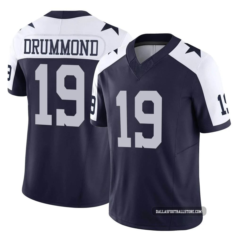 Dontario Drummond Dallas Cowboys ＃19 Limited Men's Navy Alternate Vapor F.U.S.E. Jersey