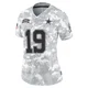 Dontario Drummond Dallas Cowboys ＃19 Limited Women's Arctic Camo 2024 Salute to Service Jersey