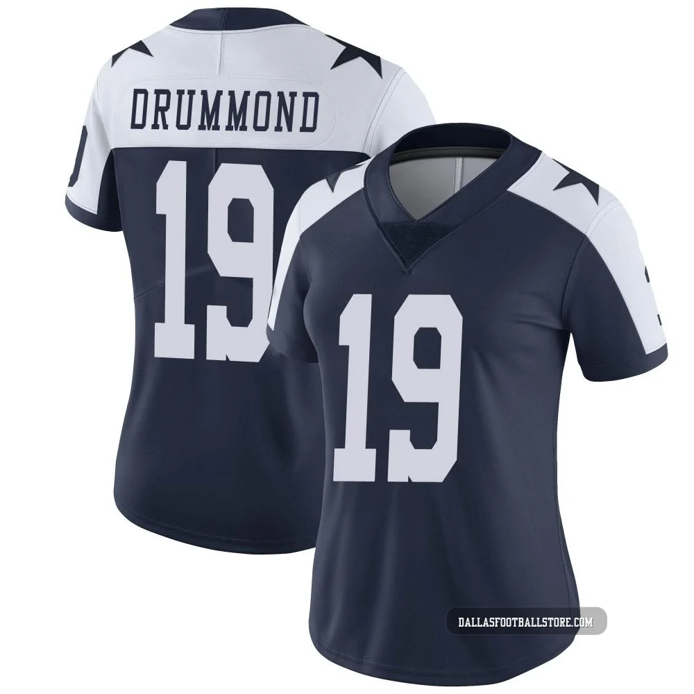 Dontario Drummond Dallas Cowboys ＃19 Limited Women's Navy Alternate Vapor Untouchable Jersey