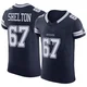Drew Shelton Dallas Cowboys ＃67 Elite Men's Navy Vapor F.U.S.E. Jersey