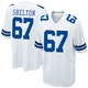 Drew Shelton Dallas Cowboys ＃67 Game Men's White Jersey