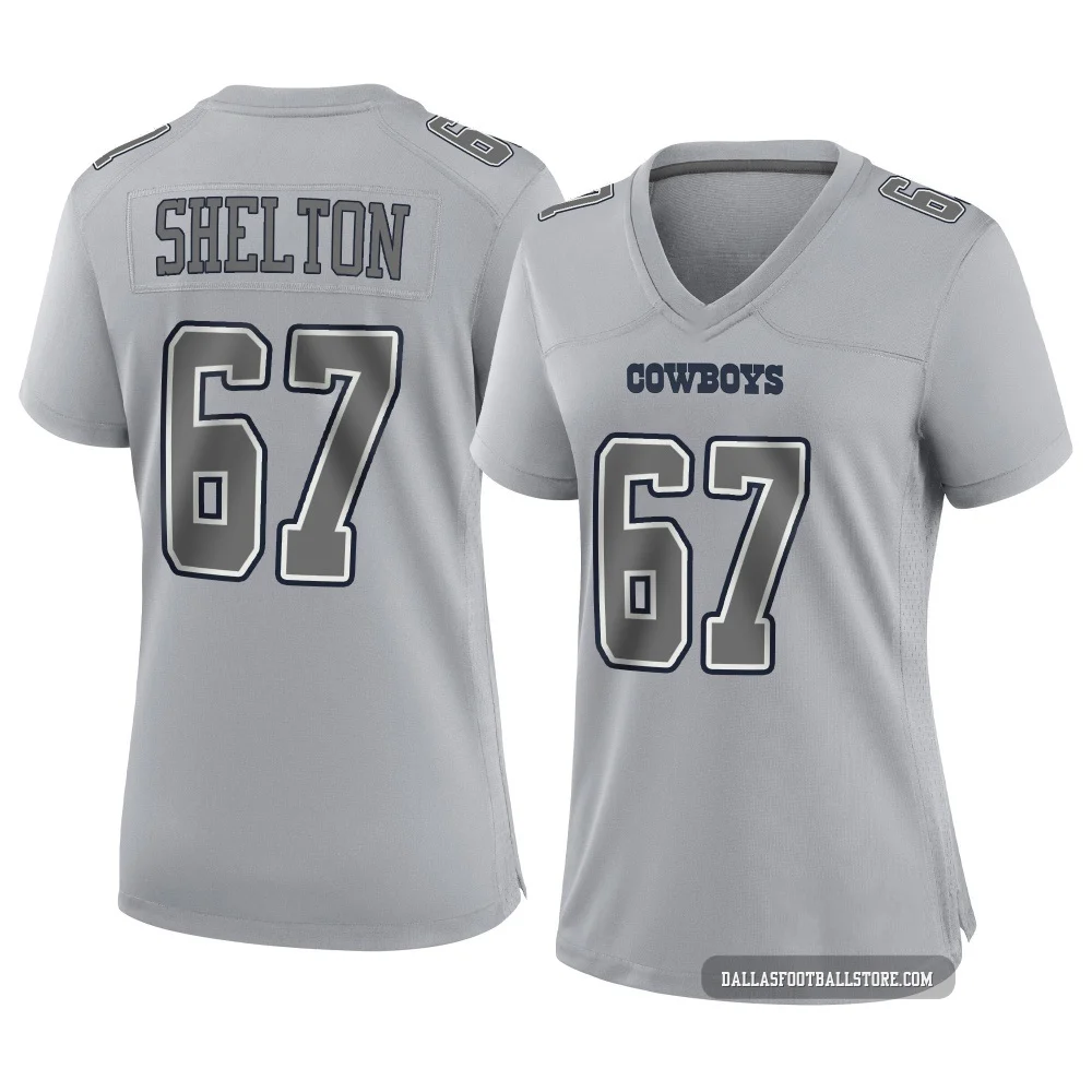 Drew Shelton Dallas Cowboys ＃67 Game Women's Gray Atmosphere Fashion Jersey