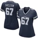Drew Shelton Dallas Cowboys ＃67 Game Women's Navy Team Color Jersey