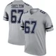 Drew Shelton Dallas Cowboys ＃67 Legend Men's Gray Inverted Jersey