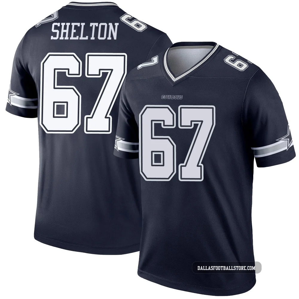 Drew Shelton Dallas Cowboys ＃67 Legend Men's Navy Jersey