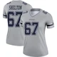 Drew Shelton Dallas Cowboys ＃67 Legend Women's Gray Inverted Jersey