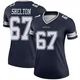 Drew Shelton Dallas Cowboys ＃67 Legend Women's Navy Jersey