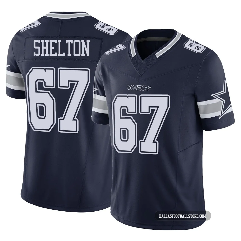 Drew Shelton Dallas Cowboys ＃67 Limited Men's Navy Vapor F.U.S.E. Jersey