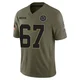 Drew Shelton Dallas Cowboys ＃67 Limited Men's Olive 2025 Salute to Service Jersey