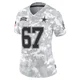 Drew Shelton Dallas Cowboys ＃67 Limited Women's Arctic Camo 2024 Salute to Service Jersey