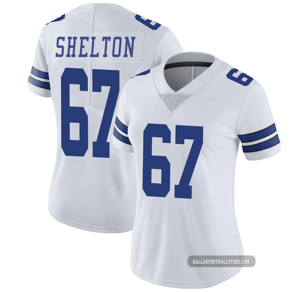 Drew Shelton Dallas Cowboys ＃67 Limited Women's White Vapor Untouchable Jersey