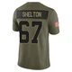Drew Shelton Dallas Cowboys ＃67 Limited Youth Olive 2025 Salute to Service Jersey