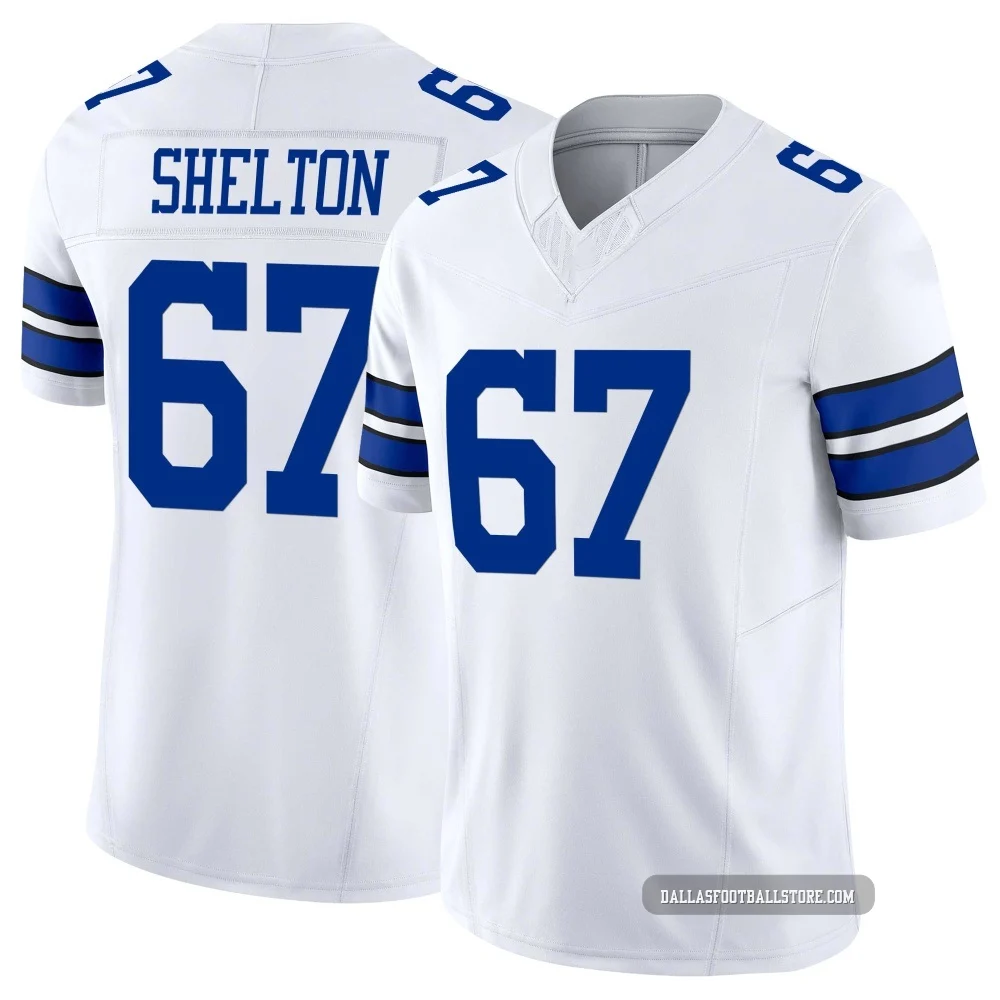 Drew Shelton Dallas Cowboys ＃67 Limited Youth White Vapor F.U.S.E. Jersey