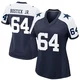 Earl Bostick Jr. Dallas Cowboys ＃64 Game Women's Navy Alternate Jersey