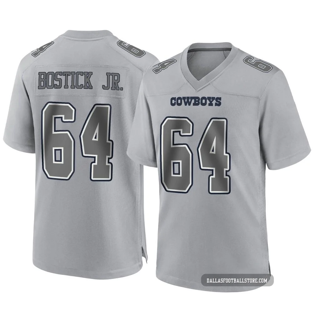 Earl Bostick Jr. Dallas Cowboys ＃64 Game Youth Gray Atmosphere Fashion Jersey