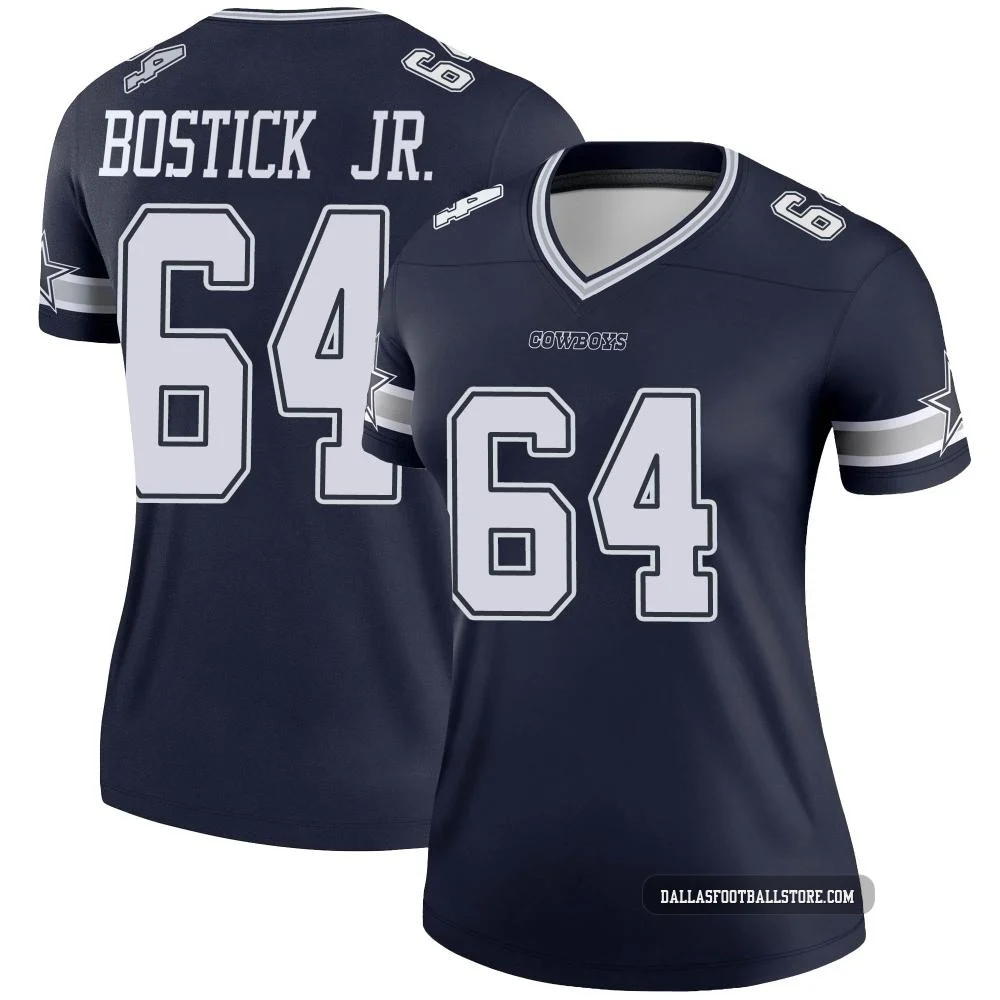 Earl Bostick Jr. Dallas Cowboys ＃64 Legend Women's Navy Jersey