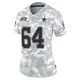 Earl Bostick Jr. Dallas Cowboys ＃64 Limited Women's Arctic Camo 2024 Salute to Service Jersey