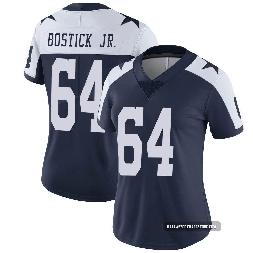 Earl Bostick Jr. Dallas Cowboys ＃64 Limited Women's Navy Alternate Vapor Untouchable Jersey