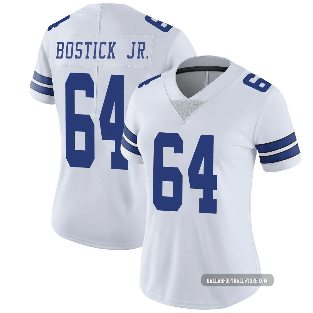 Earl Bostick Jr. Dallas Cowboys ＃64 Limited Women's White Vapor Untouchable Jersey