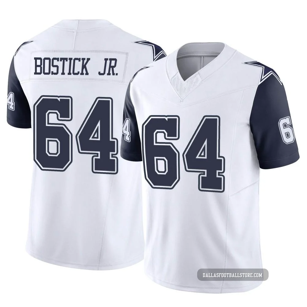 Earl Bostick Jr. Dallas Cowboys ＃64 Limited Youth White 2nd Alternate Vapor F.U.S.E. Jersey