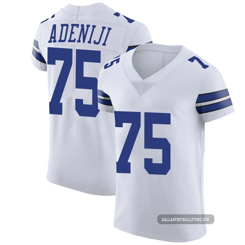 Hakeem Adeniji Dallas Cowboys ＃75 Elite Men's White Vapor Untouchable Jersey