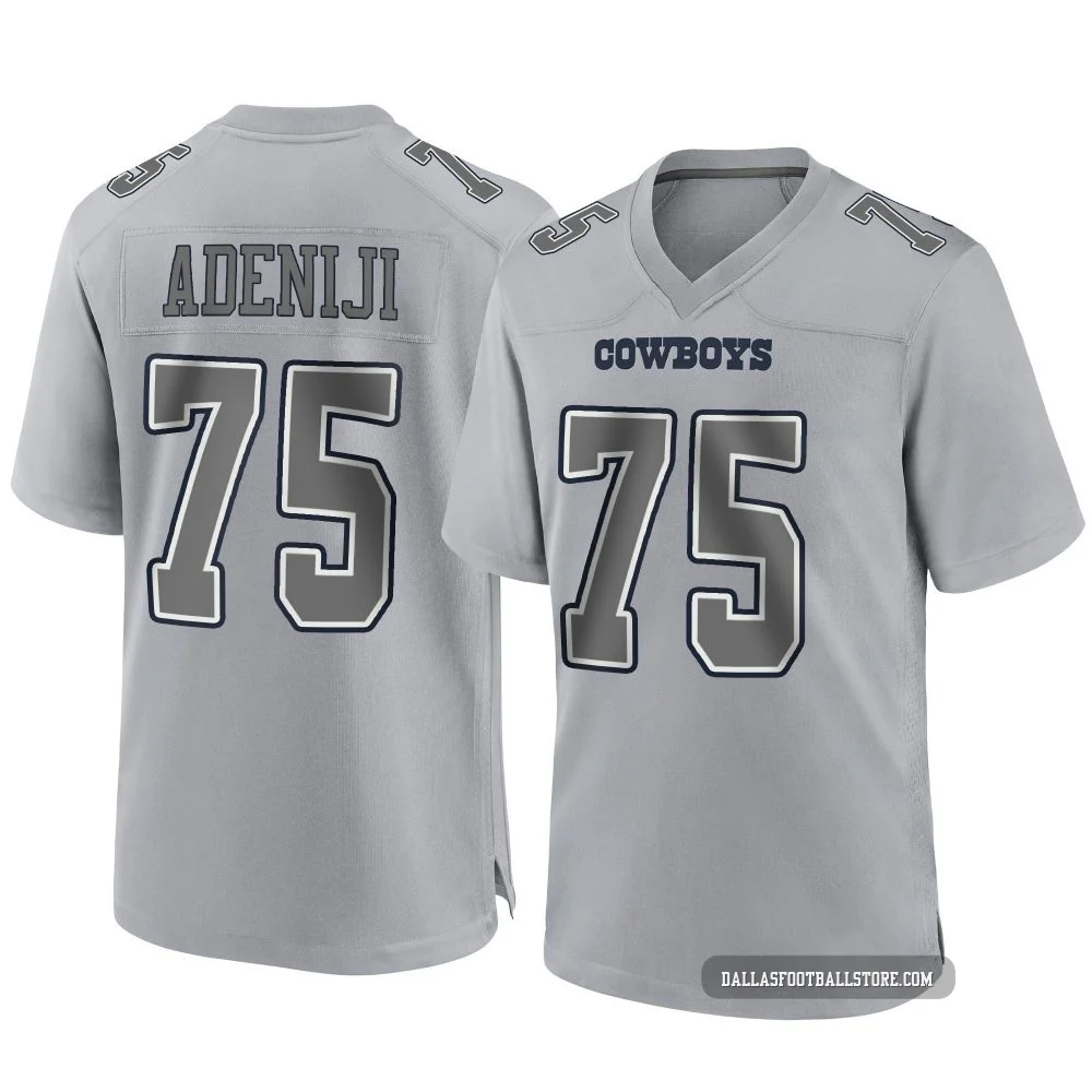 Hakeem Adeniji Dallas Cowboys ＃75 Game Men's Gray Atmosphere Fashion Jersey