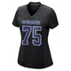 Hakeem Adeniji Dallas Cowboys ＃75 Game Women's Black Carbon Fashion Jersey