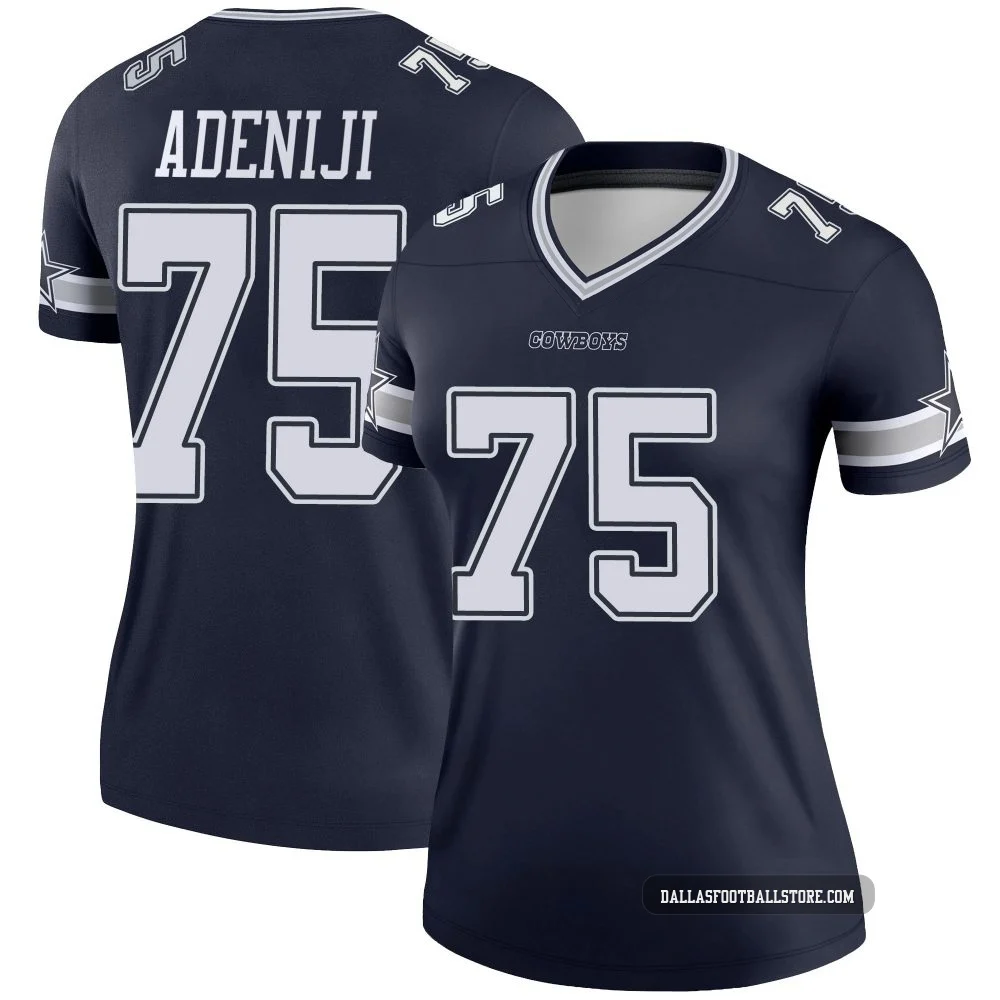 Hakeem Adeniji Dallas Cowboys ＃75 Legend Women's Navy Jersey