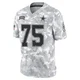 Hakeem Adeniji Dallas Cowboys ＃75 Limited Men's Arctic Camo 2024 Salute to Service Jersey