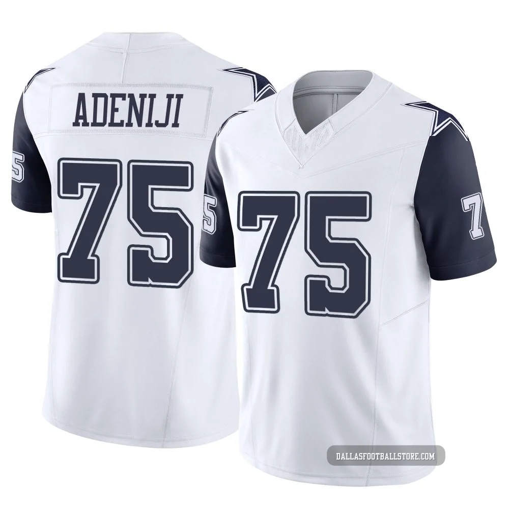 Hakeem Adeniji Dallas Cowboys ＃75 Limited Men's White 2nd Alternate Vapor F.U.S.E. Jersey