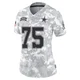 Hakeem Adeniji Dallas Cowboys ＃75 Limited Women's Arctic Camo 2024 Salute to Service Jersey