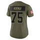 Hakeem Adeniji Dallas Cowboys ＃75 Limited Women's Olive 2025 Salute to Service Jersey