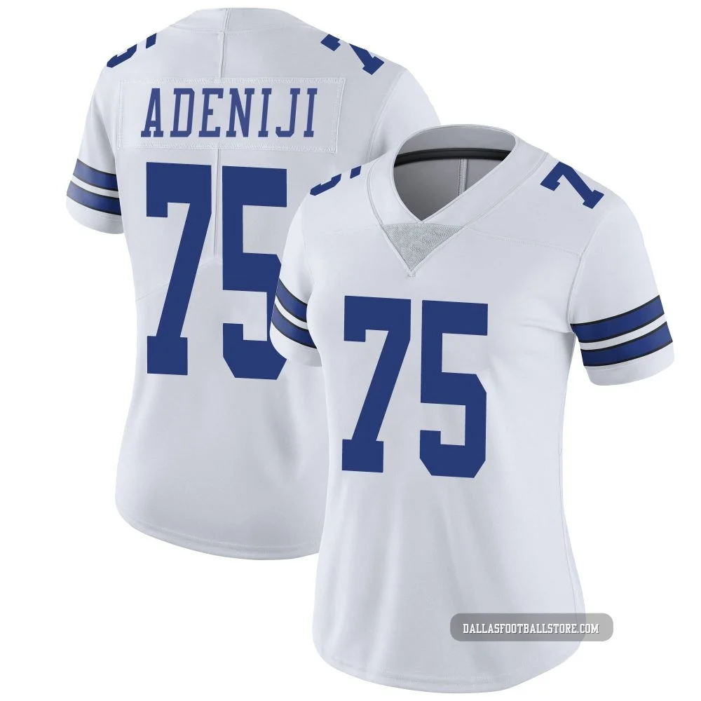 Hakeem Adeniji Dallas Cowboys ＃75 Limited Women's White Vapor Untouchable Jersey