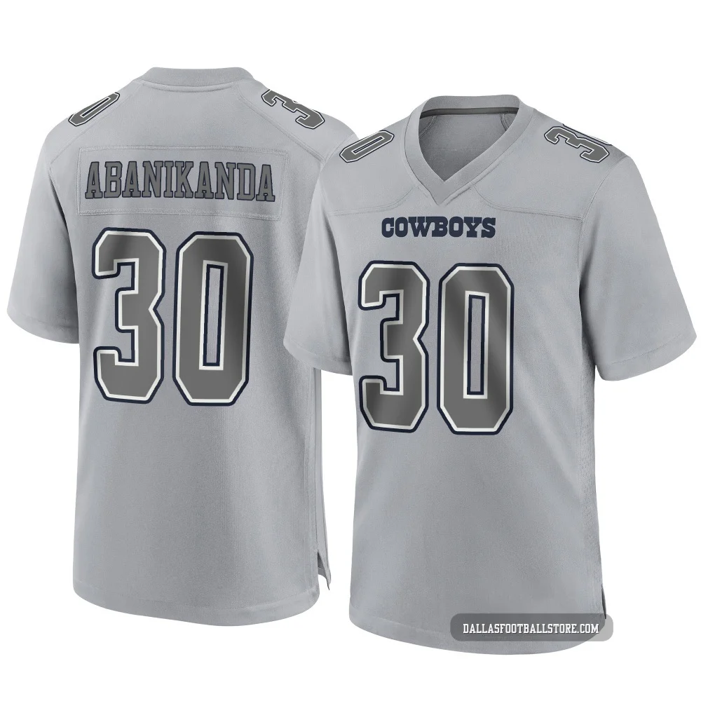 Israel Abanikanda Dallas Cowboys ＃30 Game Men's Gray Atmosphere Fashion Jersey