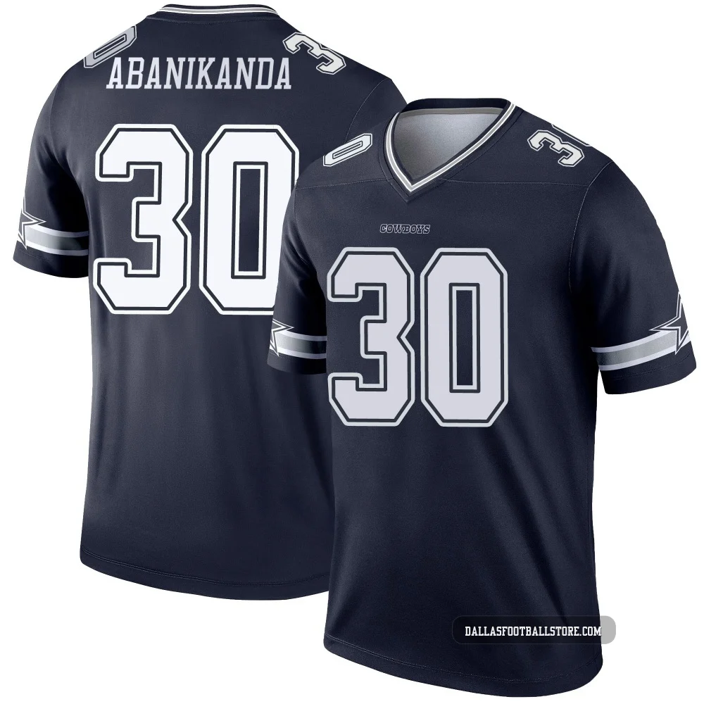 Israel Abanikanda Dallas Cowboys ＃30 Legend Men's Navy Jersey