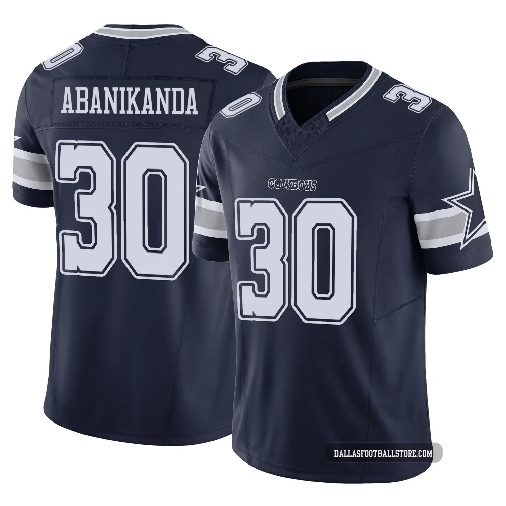 Israel Abanikanda Dallas Cowboys ＃30 Limited Men's Navy Vapor F.U.S.E. Jersey
