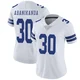 Israel Abanikanda Dallas Cowboys ＃30 Limited Women's White Vapor Untouchable Jersey