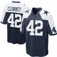 Jadeveon Clowney Dallas Cowboys ＃42 Game Men's Navy Blue Throwback Jersey
