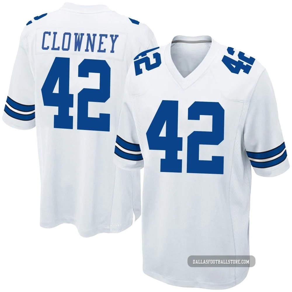 Jadeveon Clowney Dallas Cowboys ＃42 Game Men's White Jersey