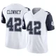 Jadeveon Clowney Dallas Cowboys ＃42 Limited Men's White 2nd Alternate Vapor F.U.S.E. Jersey