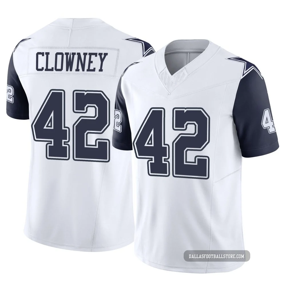 Jadeveon Clowney Dallas Cowboys ＃42 Limited Youth White 2nd Alternate Vapor F.U.S.E. Jersey