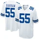 Jaishawn Barham Dallas Cowboys ＃55 Game Men's White Jersey