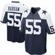 Jaishawn Barham Dallas Cowboys ＃55 Game Youth Navy Blue Throwback Jersey