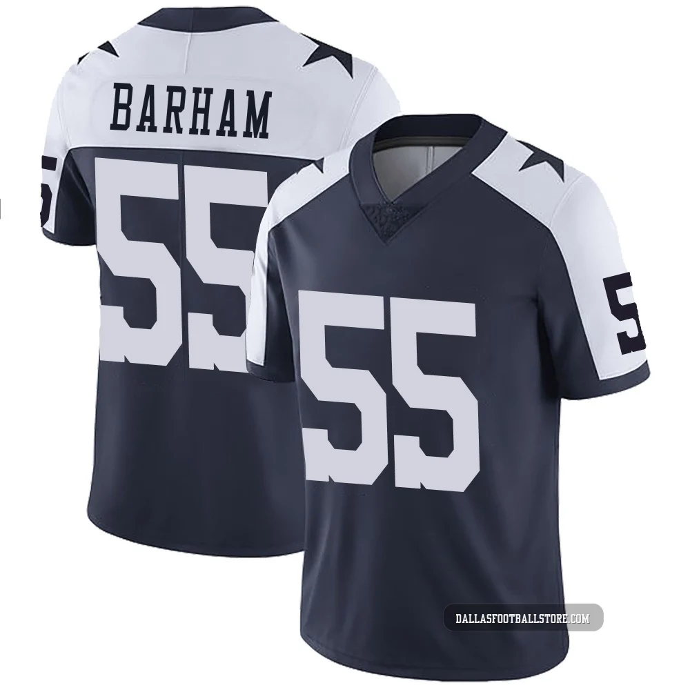 Jaishawn Barham Dallas Cowboys ＃55 Limited Men's Navy Alternate Vapor Untouchable Jersey