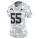 Jaishawn Barham Dallas Cowboys ＃55 Limited Women's Arctic Camo 2024 Salute to Service Jersey