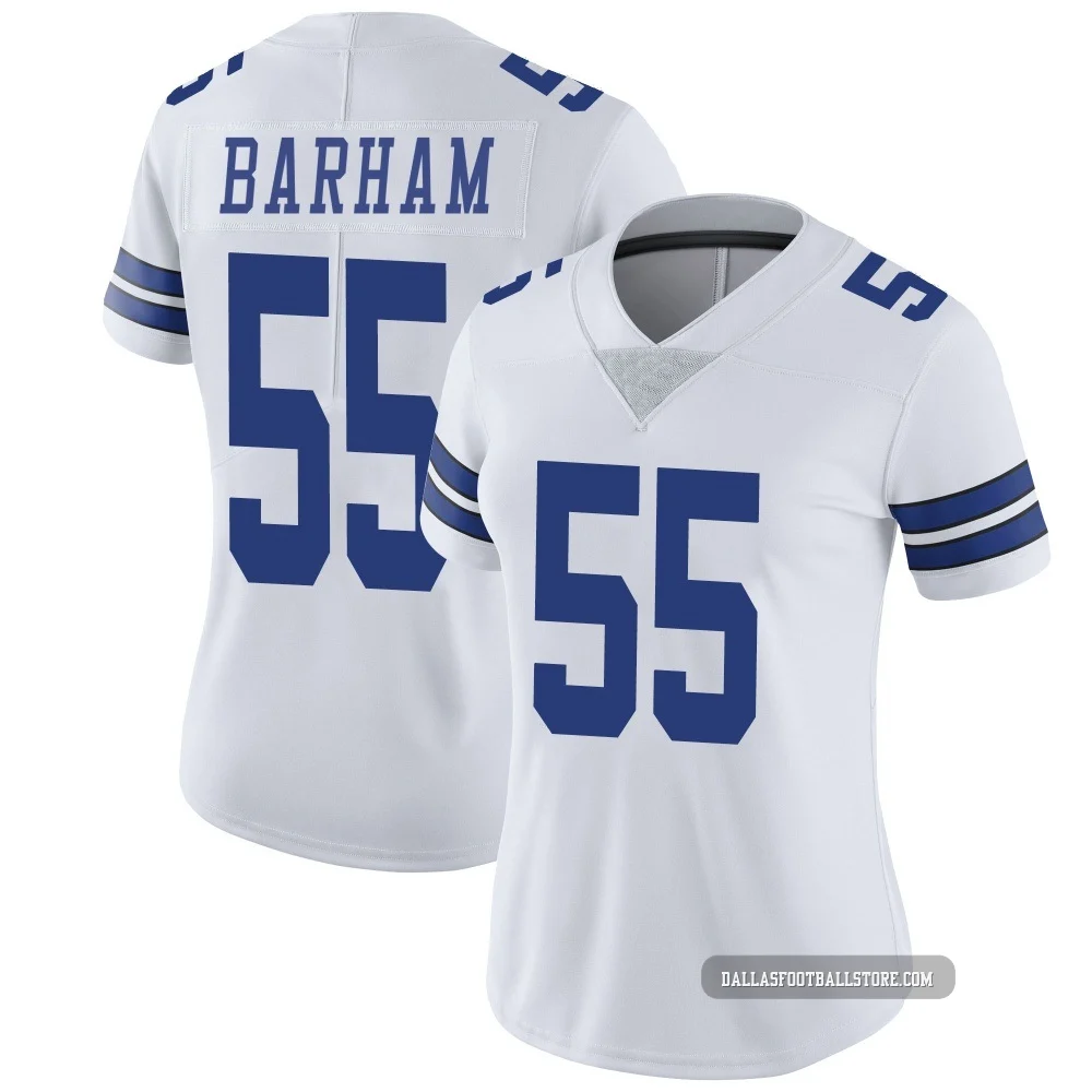 Jaishawn Barham Dallas Cowboys ＃55 Limited Women's White Vapor Untouchable Jersey