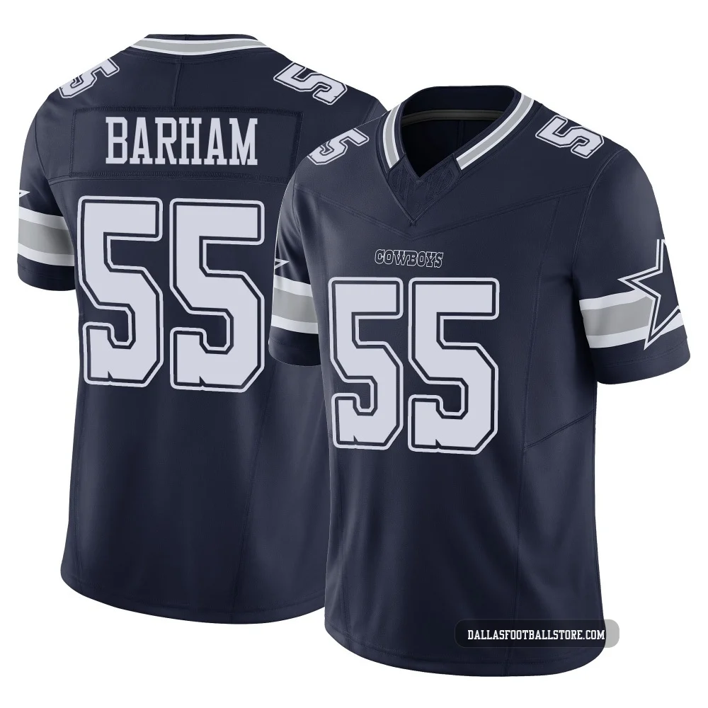 Jaishawn Barham Dallas Cowboys ＃55 Limited Youth Navy Vapor F.U.S.E. Jersey