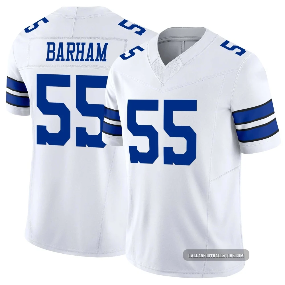 Jaishawn Barham Dallas Cowboys ＃55 Limited Youth White Vapor F.U.S.E. Jersey